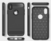 in stock carbon fiber brushed soft TPU case for iPhone X silicone shockproof ...